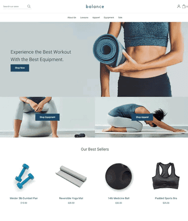 balance desktop ecommerce theme