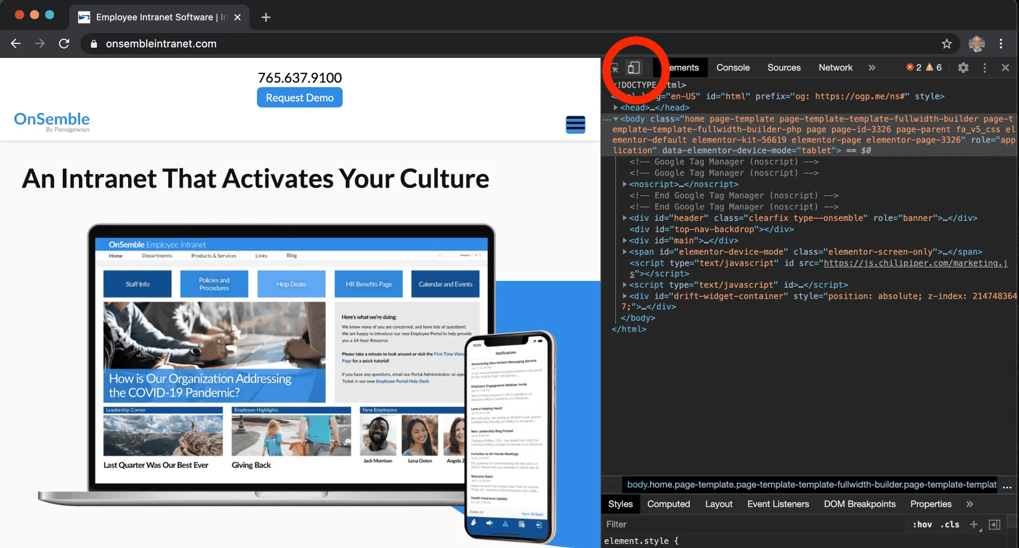 Toggle Device Toolbar With Google Chrome