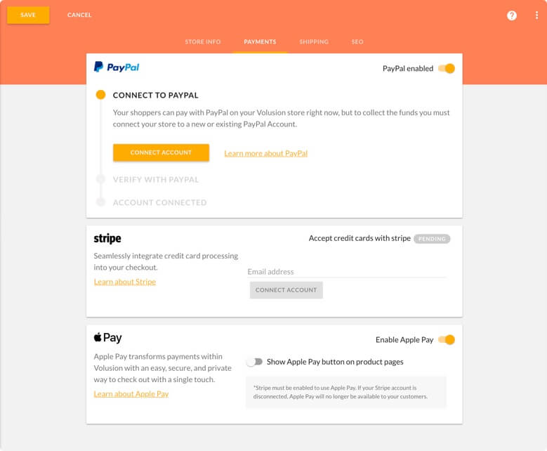 Volusion: The All-in-One E-commerce Website Builder 9 Volusion Payment Processor Integration