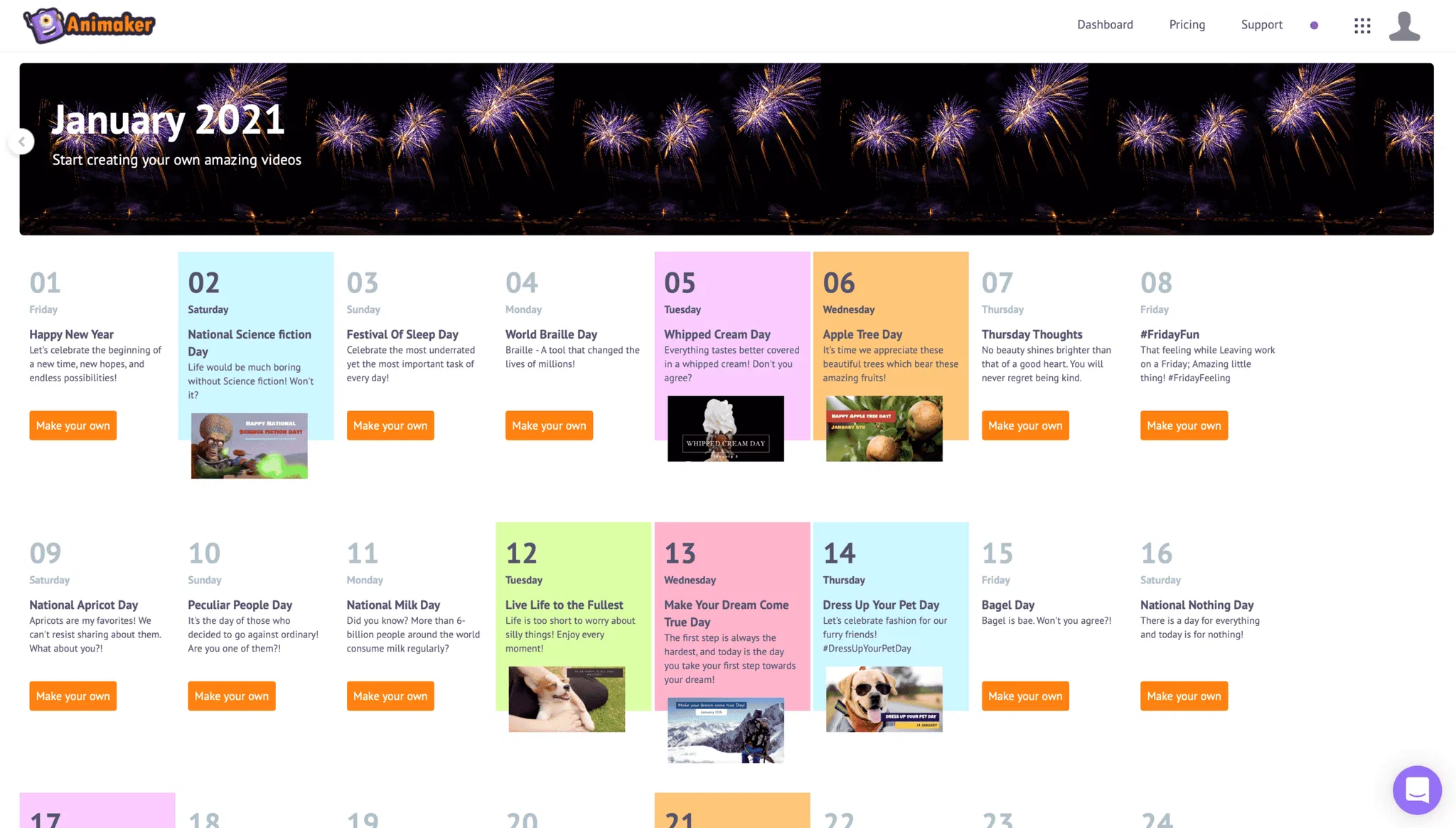 video-calendar-animaker