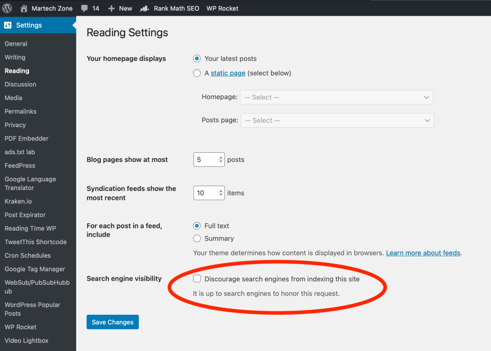 How to Block Search Engines from Indexing WordPress 2 wordpress discourage search engines indexing 1