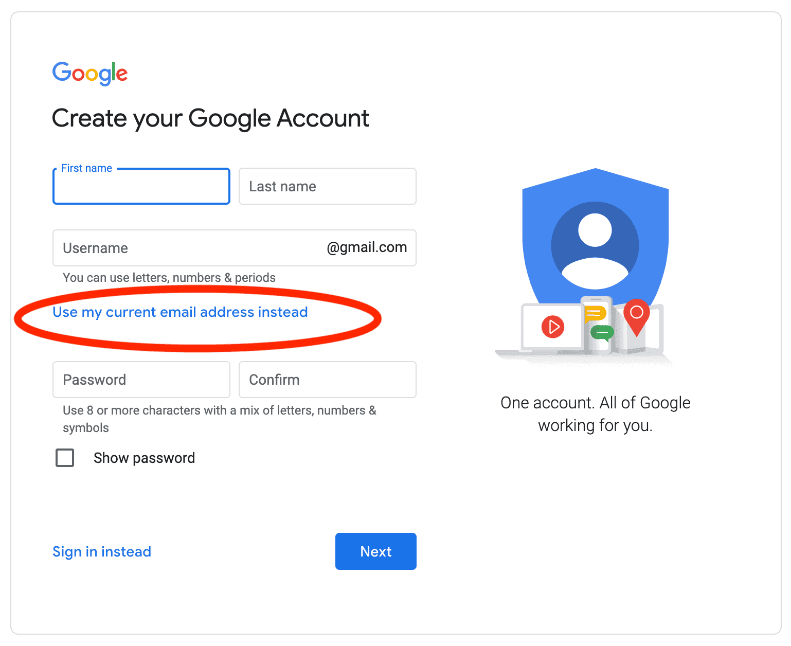 google-account-registration