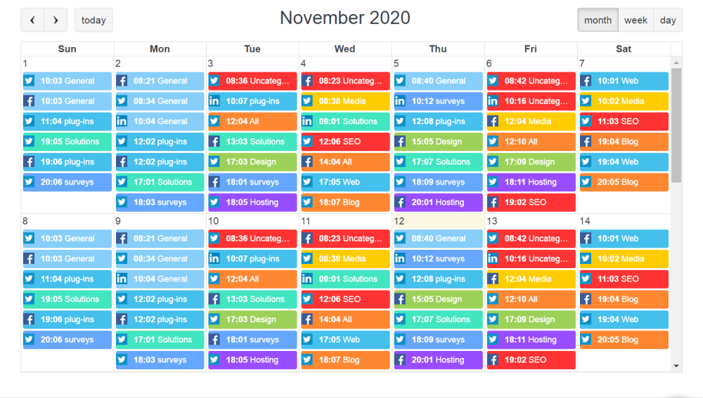 Social Web Suite: A Social Media Management Platform Built for WordPress Publishers 10 Calendar