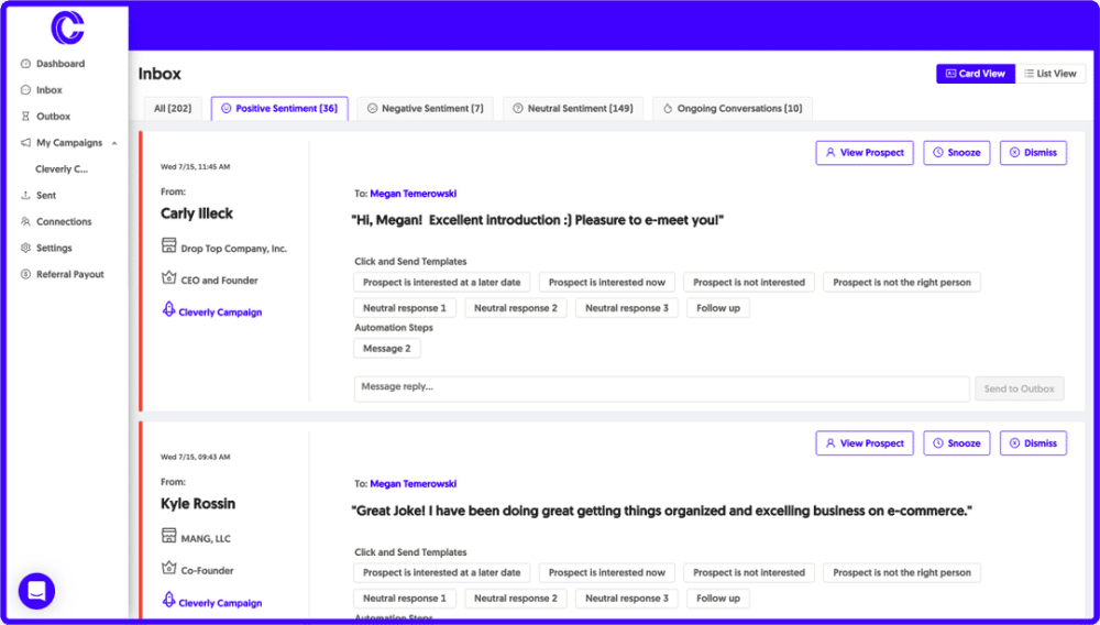 Easily manage sales conversations