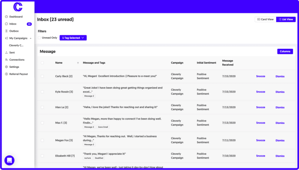 Track your LinkedIn replies