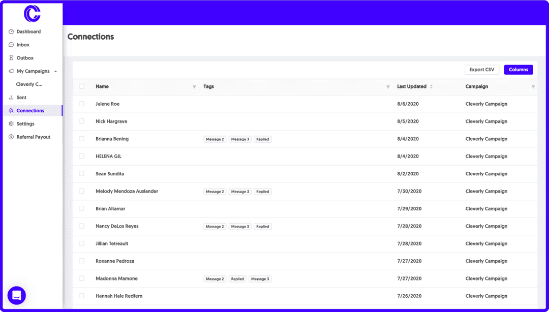 Export your LinkedIn contacts 