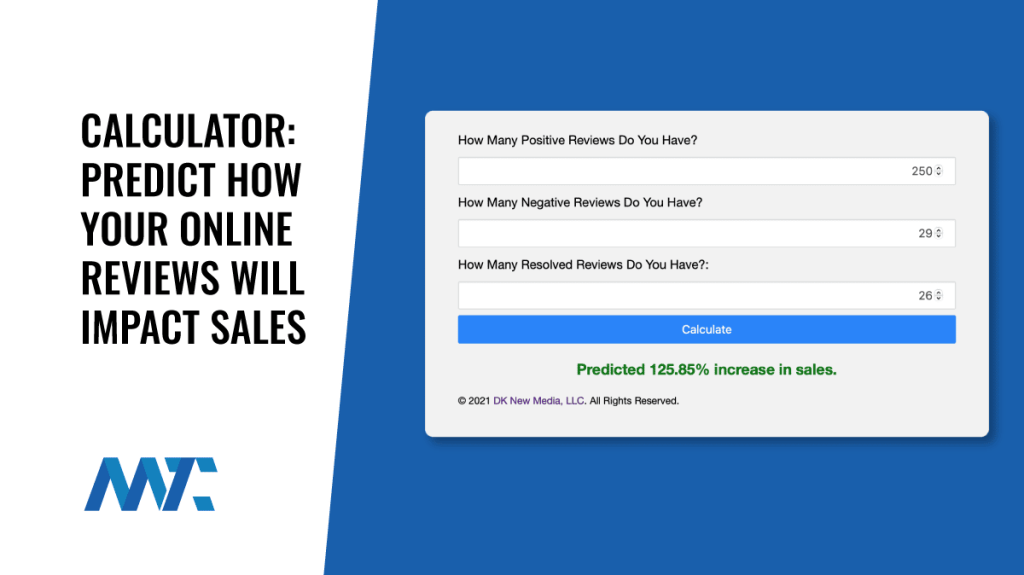 Calculator: Predict How Your Online Reviews Are Impacting Sales
