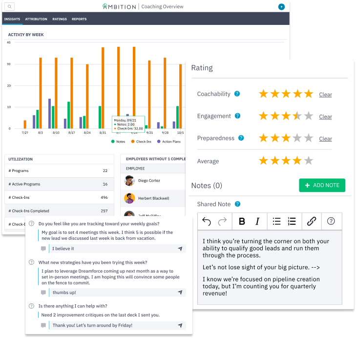 Ambition: Gamification To Manage, Motivate, and Maximize Your Sales Team's Performance 3 Ambition Sales Coaching Software