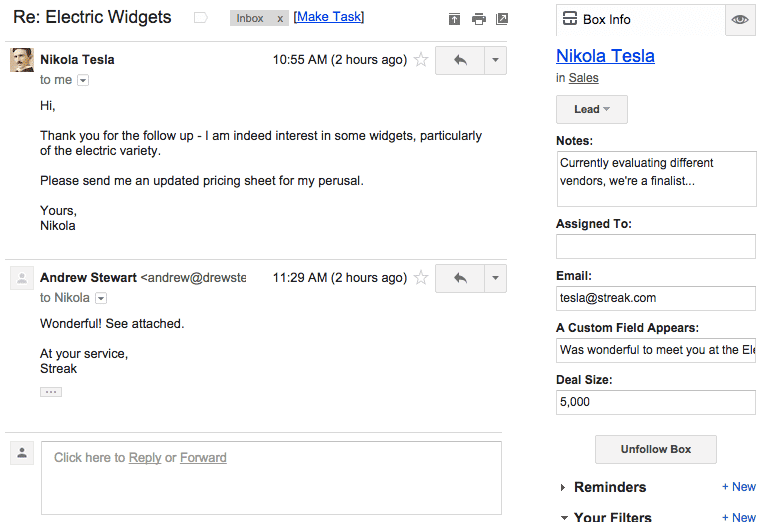 Streak: Manage Your Sales Pipeline in Gmail With This Full-Featured CRM 20 Streak Inbox Notes