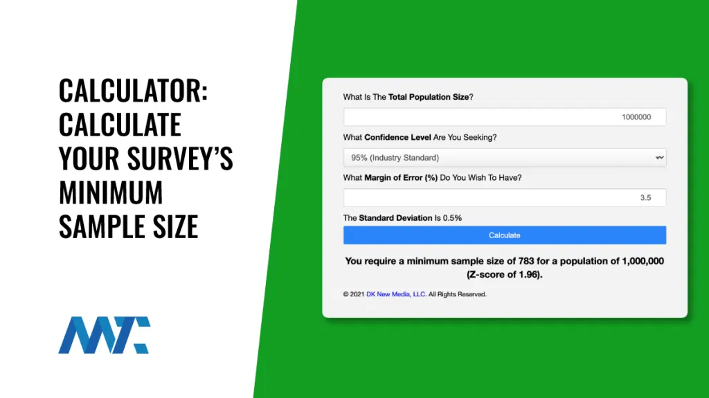 Online Calculator To Calculate Sample Size For A Survey
