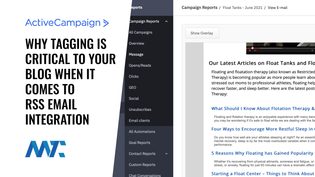 ActiveCampaign RSS Email Tag Feed Integration