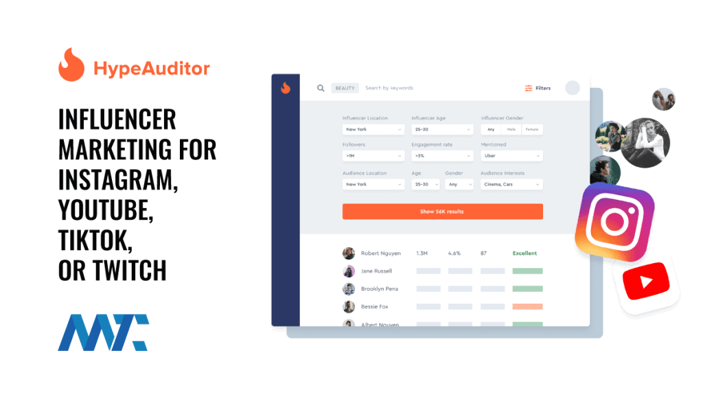 Influencer Marketing Platform For Instagram, YouTube, TikTok, or Twitch