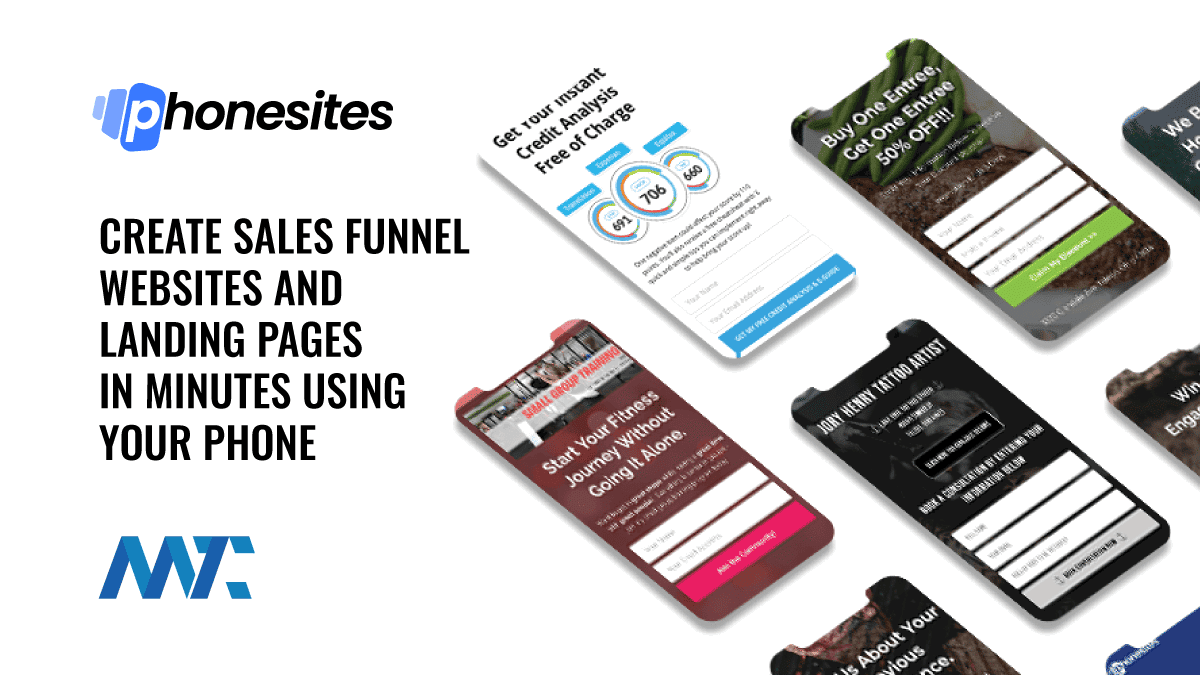 Phonesites: Create Sales Funnel Websites and Landing Pages in Minutes Using Your Phone 1 Phonesites Sales Funnel and Landing Page Website Builder