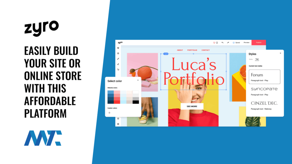 Zyro Online Site or Store Builder