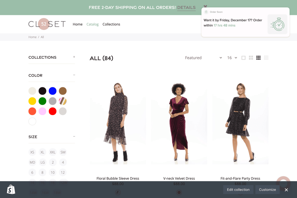 Closet52 Collections Page