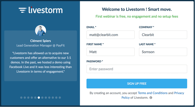 Clearbit: Using Real-Time Intelligence To Personalize And Optimize Your B2B Website 4 Shortening Forms with Clearbit