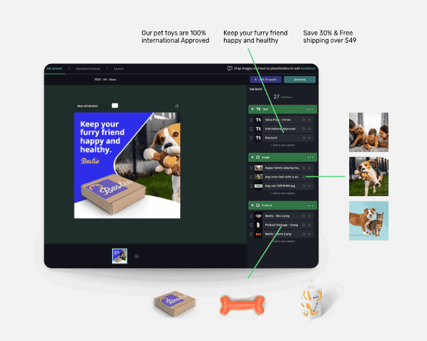 Automatically build all possible ad combinations with Marpipe.	