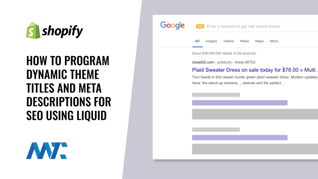 Shopify Template Liquid - Customize SEO Title and Meta Description