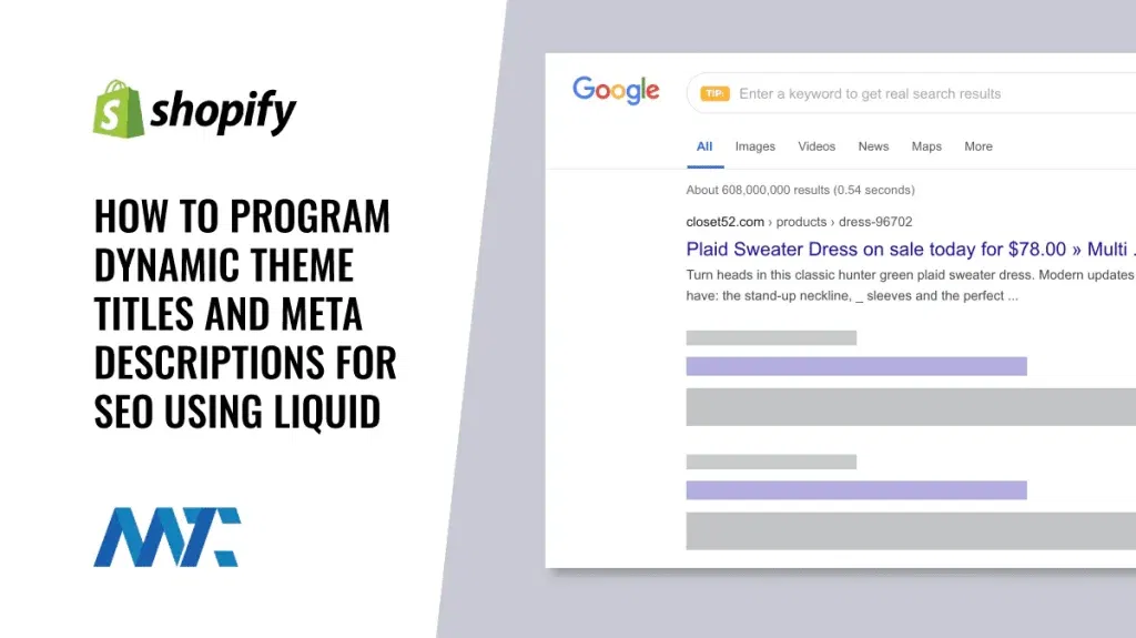 Shopify Template Liquid - Customize SEO Title and Meta Description