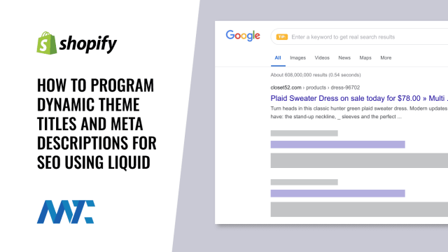 Shopify Template Liquid - Customize SEO Title and Meta Description