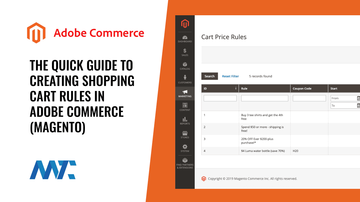 Guide to Creating Shopping Cart Price Rules (Coupons) in Adobe Commerce (Magento)