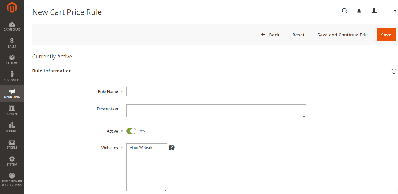 Adobe Commerce New Cart Price Rule Information