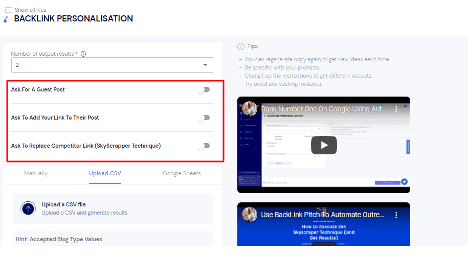 A Guide To Easily Acquire Backlinks And Rank On Google Using AI 7 smartwriter backlink personalization