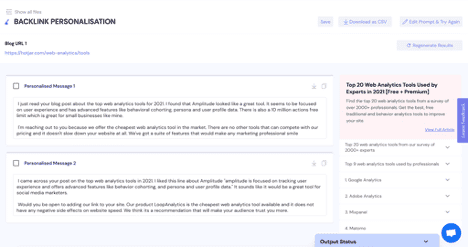 Smartwriter AI Backlink Request Personalization