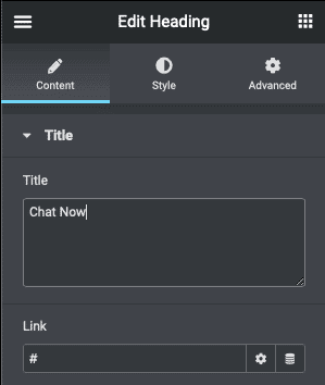 WordPress: Open A LiveChat Window By Clicking A Link or Button Using Elementor 2 elementor link