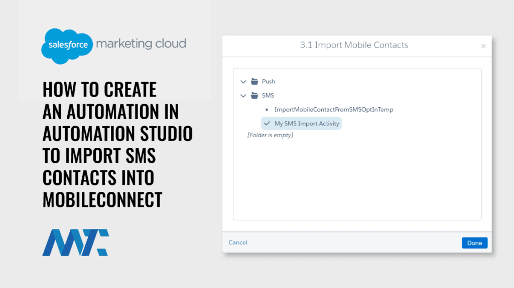 How to Import Mobile SMS Contacts Into MobileConnect Using Automation Studio