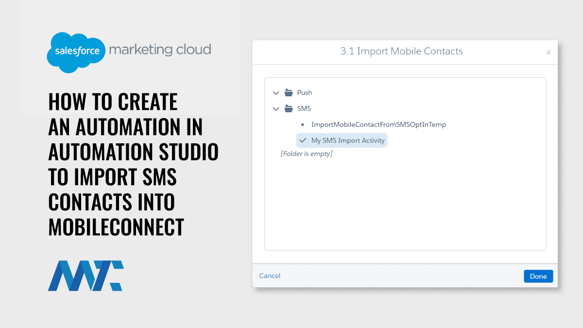 How to Import Mobile SMS Contacts Into MobileConnect Using Automation Studio