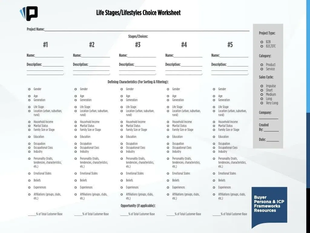 Power-Personas-Frameworks-Worksheets-Life-Stages-Lifestyles