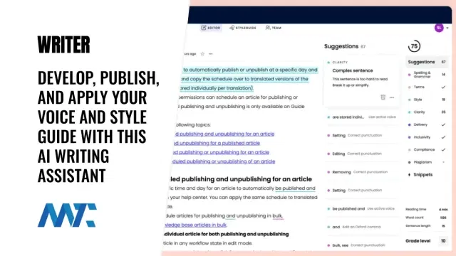 Writer - AI Writing Assistance and Voice Style Guide