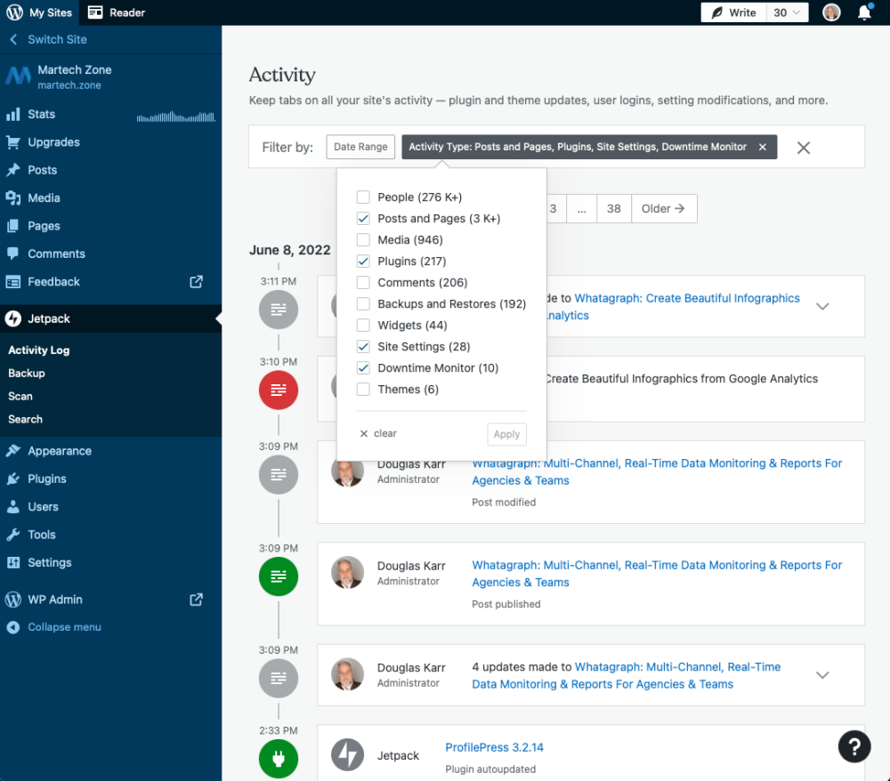 Jetpack: How To Record And View A Comprehensive Security & Activity Log For Your WordPress Site 14 jetpack security activity log