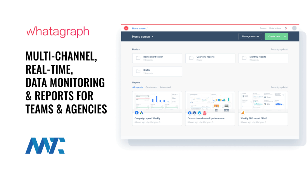 Whatagraph Multi-Channel Agency Reporting Platform