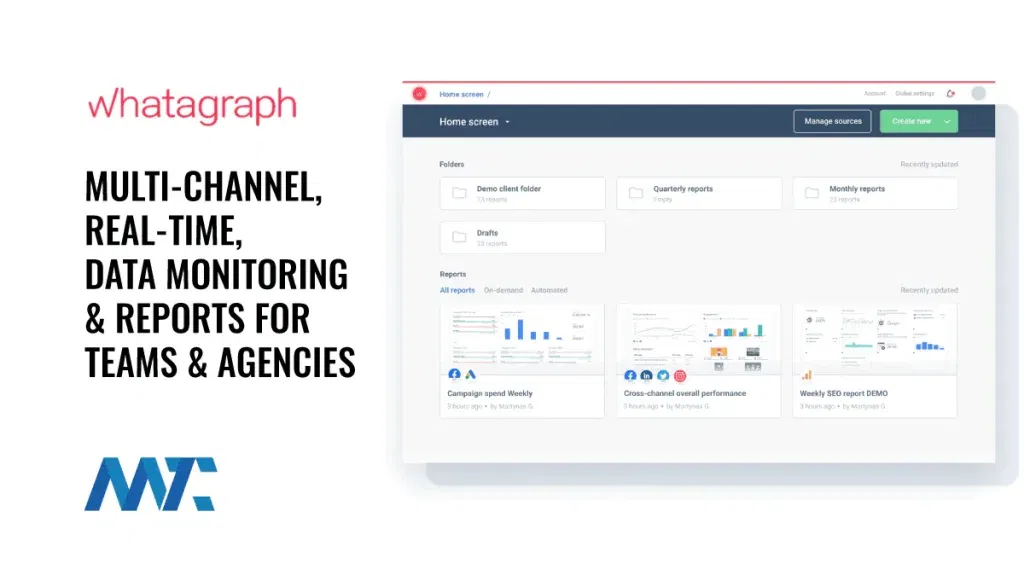 Whatagraph Multi-Channel Agency Reporting Platform