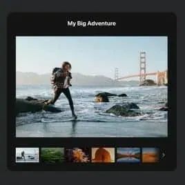 Photo Gallery with Horizontal Thumbnails