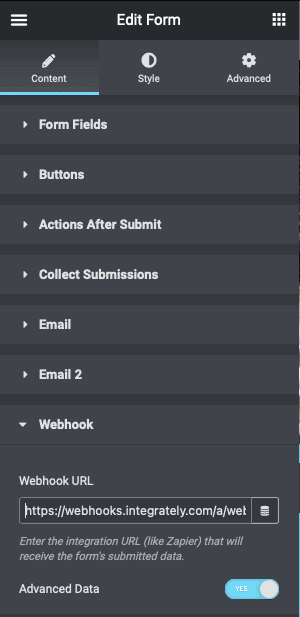 Integrately: How To Integrate Salesforce Marketing Cloud With WordPress Using Elementor Forms 4 Elementor Form Webhook Field For Integrately