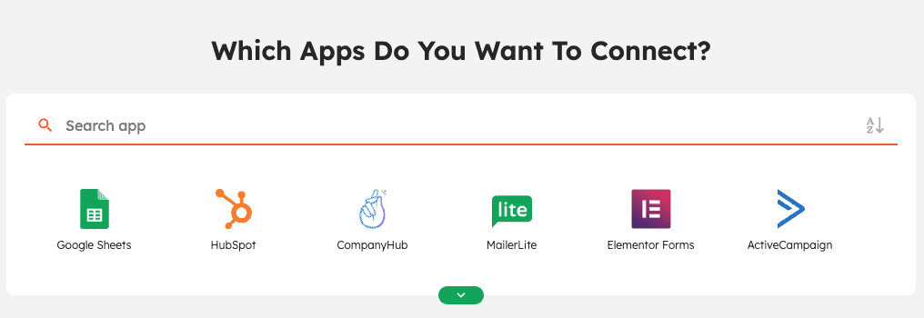 Integrately Select An App