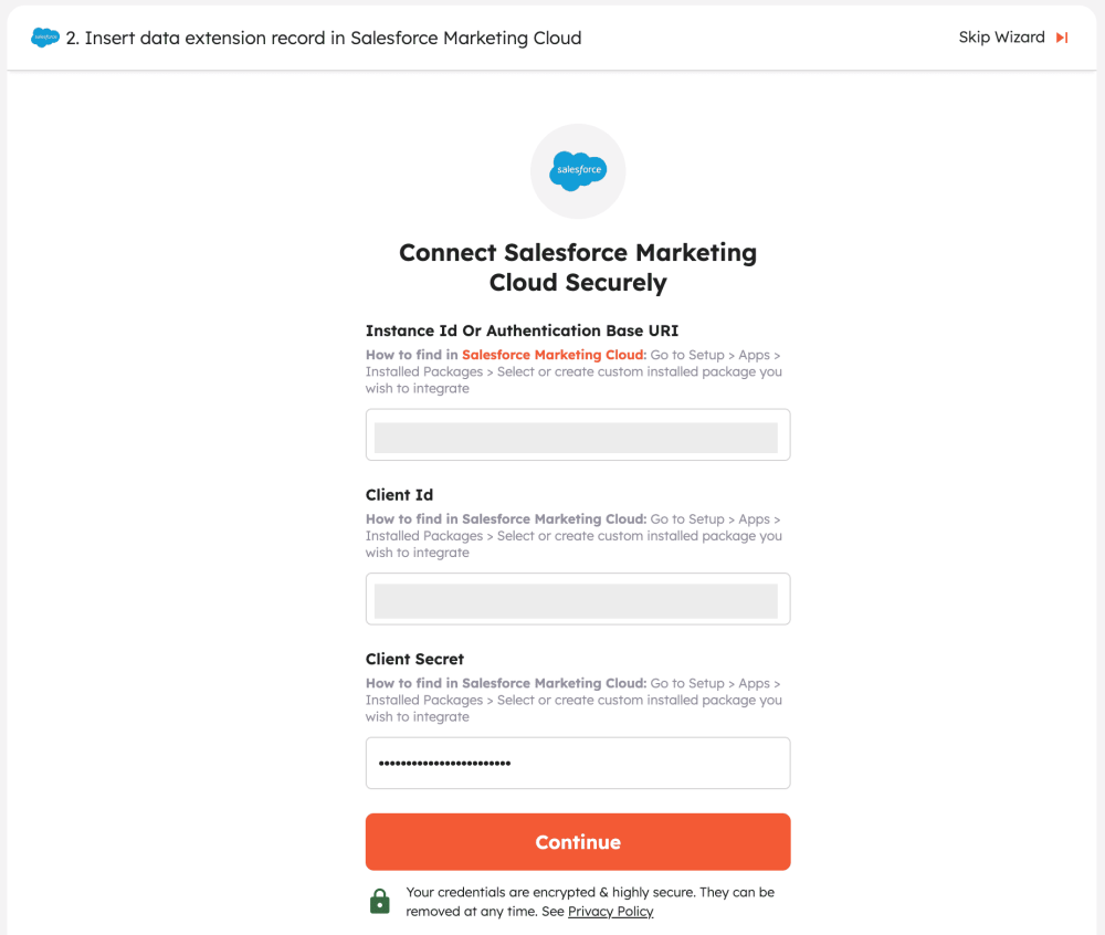 Integrately: How To Integrate Salesforce Marketing Cloud With WordPress Using Elementor Forms 6 Integrately Connect Salesforce Marketing Cloud