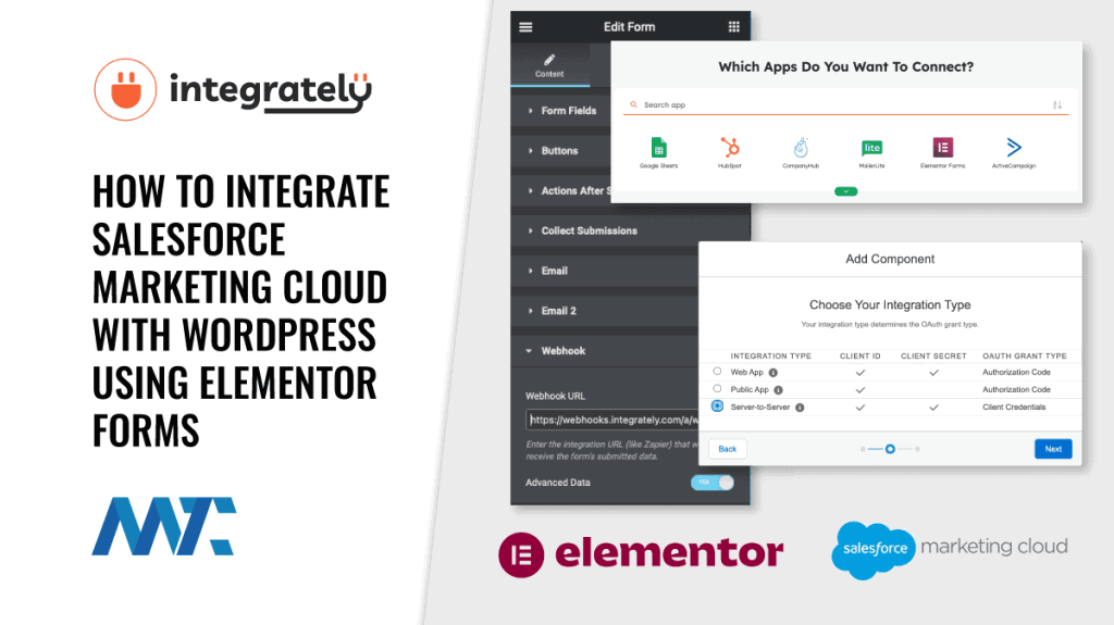 Integrately: WordPress Elementor Form Webhook to Salesforce Marketing Cloud App Integration