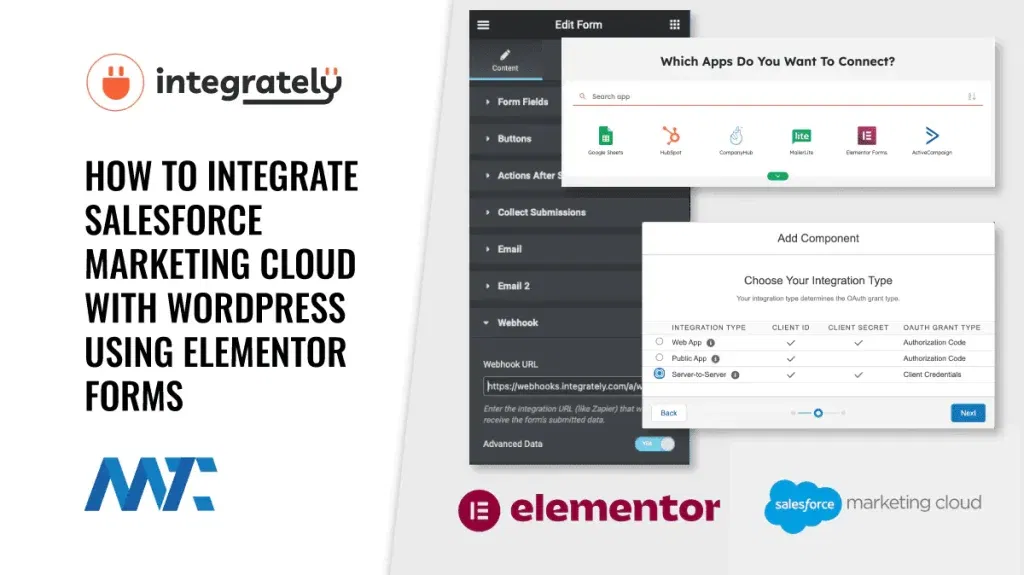 Integrately: WordPress Elementor Form Webhook to Salesforce Marketing Cloud App Integration
