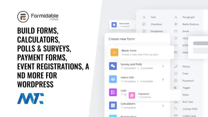 Build Calculators, Forms, Payments, Registrations, Surveys, on WordPress with Formidable