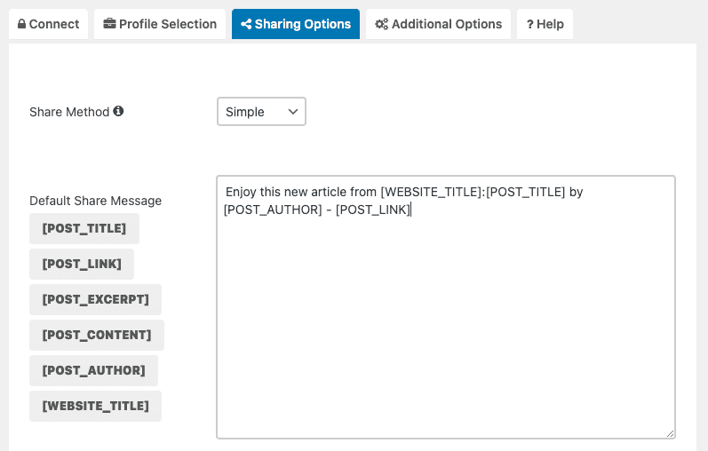 WordPress: How To Automatically Share Your Content On A LinkedIn Company Page 5 publish linkedin sharing options