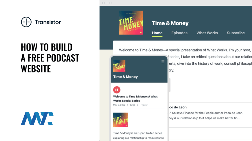 How to build a free podcast website