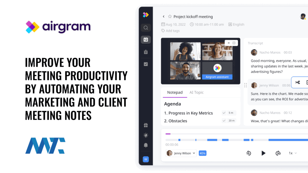 Airgram Meeting Bot for AI Note Taking on Zoom, Google Meet, and Microsoft Teams