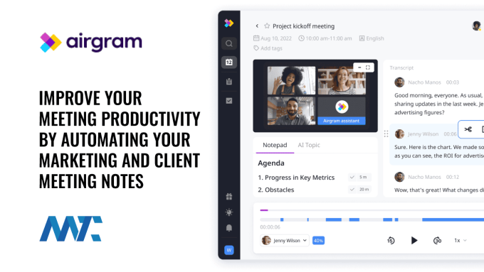 Airgram Meeting Bot for AI Note Taking on Zoom, Google Meet, and Microsoft Teams