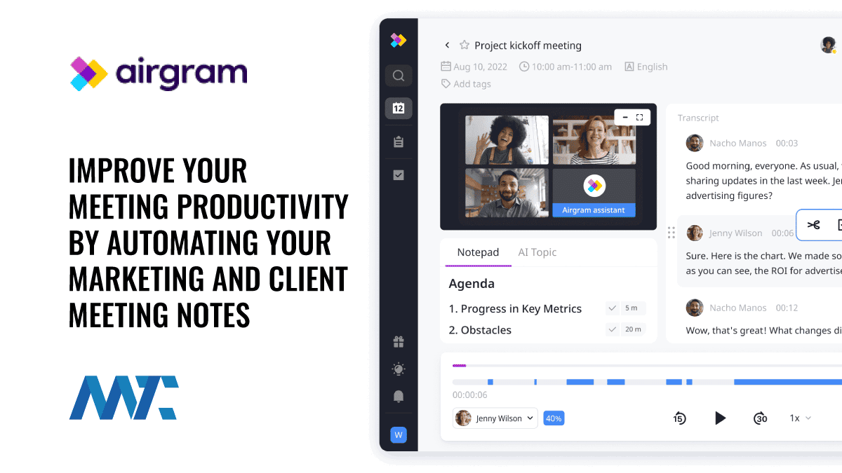 Airgram Meeting Bot for AI Note Taking on Zoom, Google Meet, and Microsoft Teams
