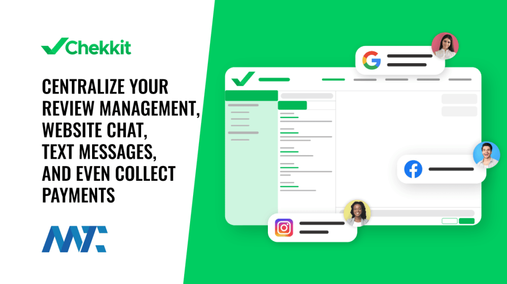Chekkit: Centralize Communications from Review Managment, Website Chat, Text Messages, and even Payment Collection