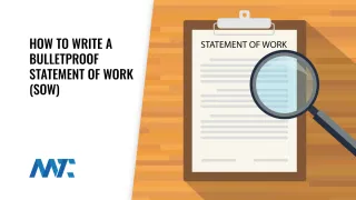 How To Write A Statement of Work (SOW) including Why and Sections